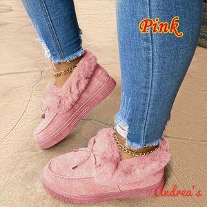 Women Suede Bootie Slippers